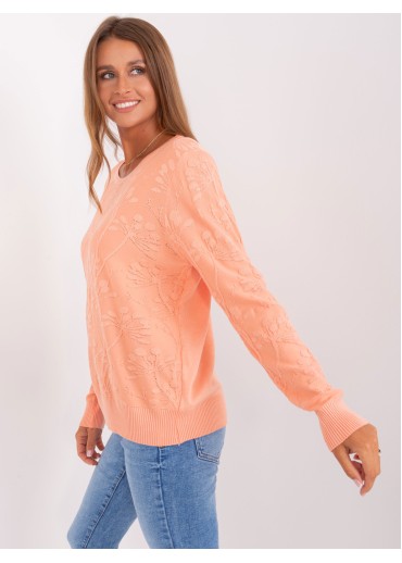 Broskyňovo ružový pulóver