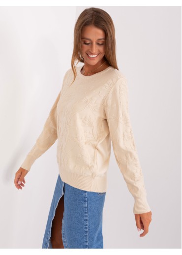 Béžovo hnedý pulóver