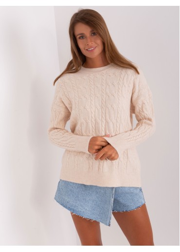 Béžovo hnedý pulóver