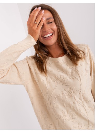 Béžovo hnedý pulóver