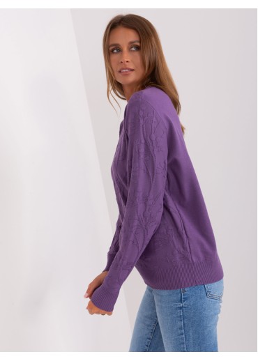 Fialový pulóver