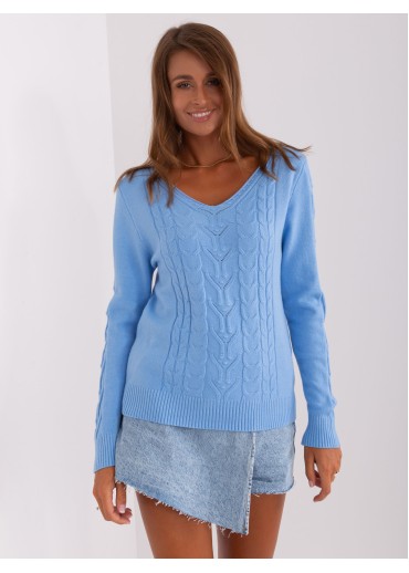Svetlomodrý pulóver