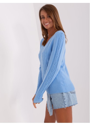 Svetlomodrý pulóver