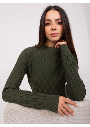 Khaki zelený pulóver