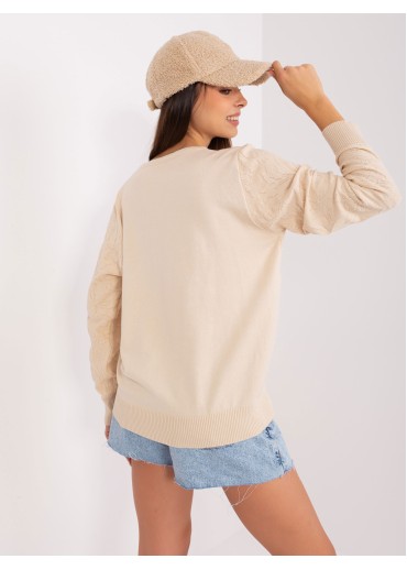 Béžovo hnedý pulóver