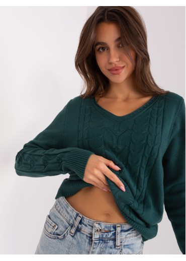 Tmavozelený pulóver
