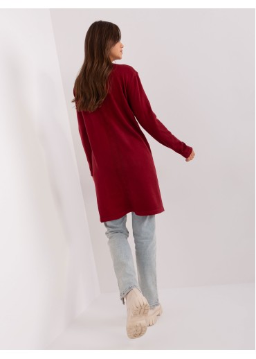 Bordovo červený kardigán