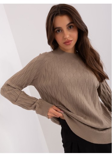 Béžovo hnedý pulóver