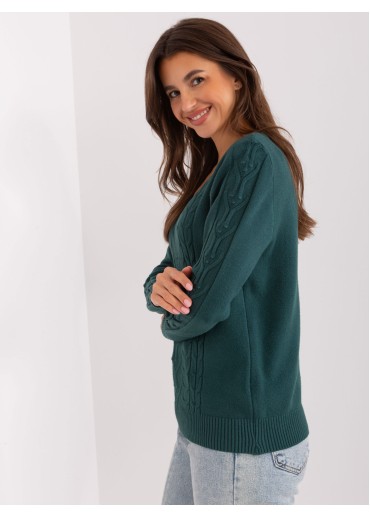 Tmavozelený pulóver
