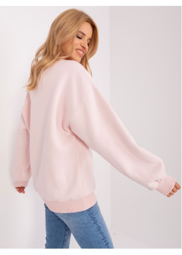 Púdrovo ružová mikina