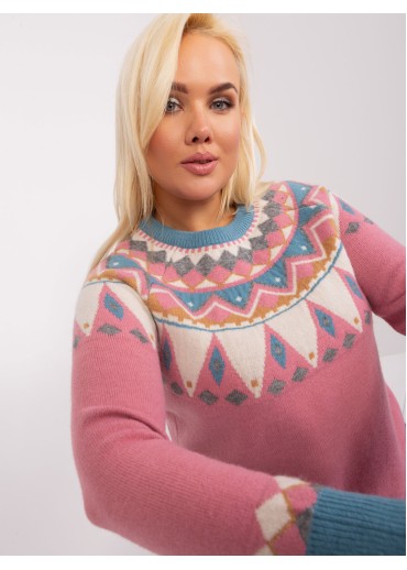 Tmavopúdrovo ružový pulóver