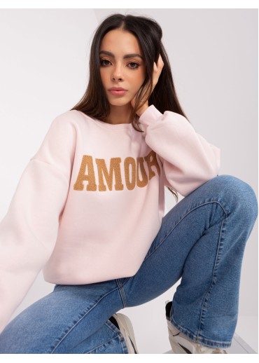 Púdrovo ružová mikina