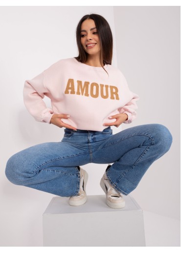 Púdrovo ružová mikina