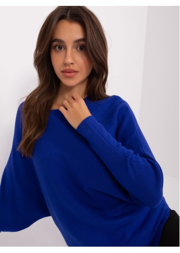 Kobaltovo modrý pulóver