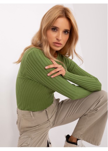 Khaki zelené tričko s dlhým rukávom
