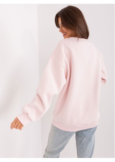 Púdrovo ružová mikina