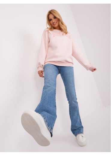 Púdrovo ružová mikina