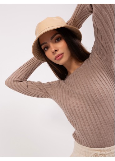 Béžovo hnedé tričko s dlhým rukávom