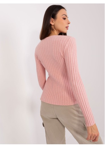 Púdrovo ružové tričko s dlhým rukávom