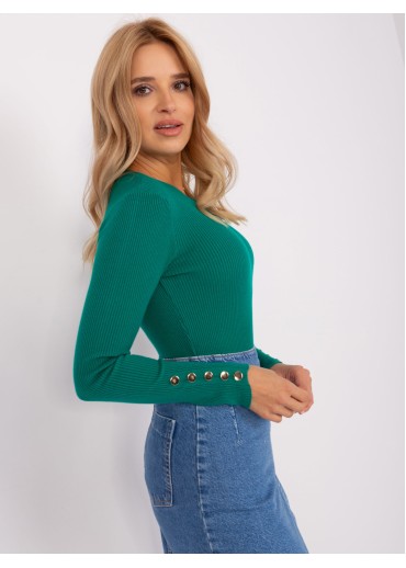 Tmavozelený pulóver