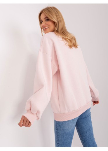 Púdrovo ružová mikina