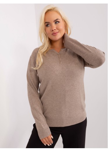 Béžovo hnedý pulóver