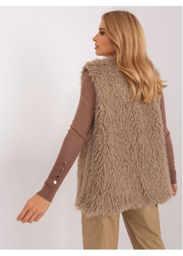 Béžovo hnedá vesta