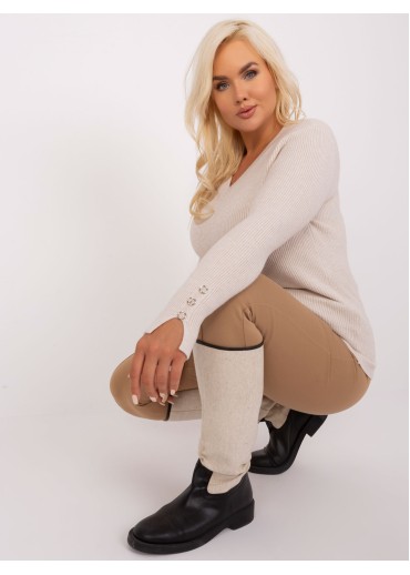 Béžovo hnedý pulóver