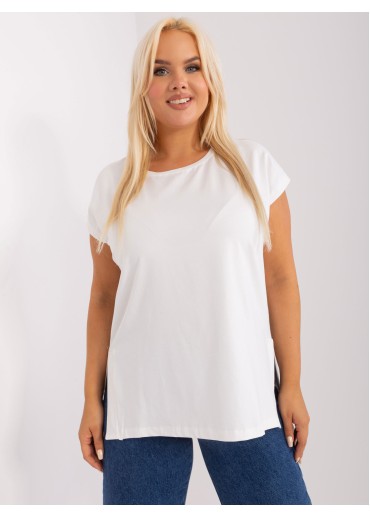 Smotanovo biele predĺžené tričko