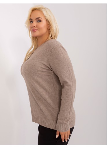 Béžovo hnedý pulóver