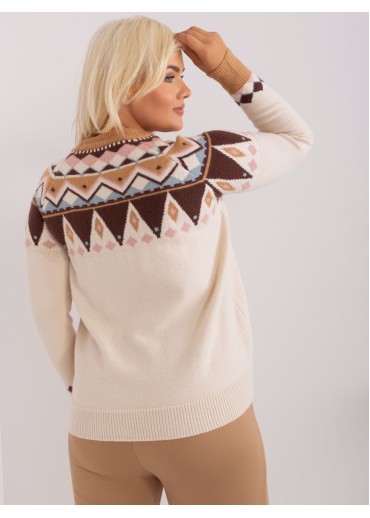 Béžovo hnedý pulóver