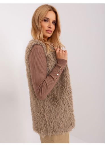 Béžovo hnedá vesta