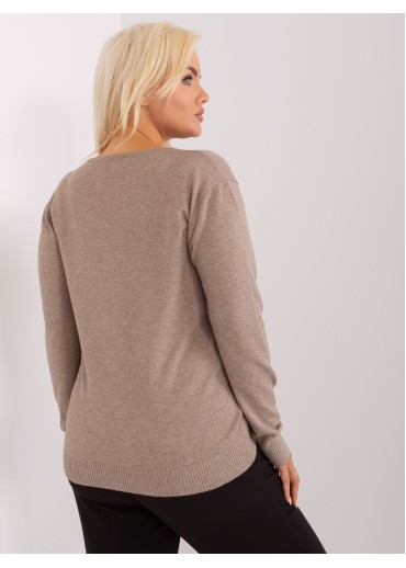 Béžovo hnedý pulóver