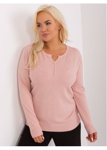 Púdrovo ružový pulóver