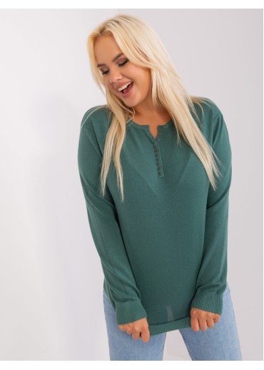 Tmavozelený pulóver
