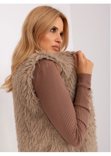 Béžovo hnedá vesta