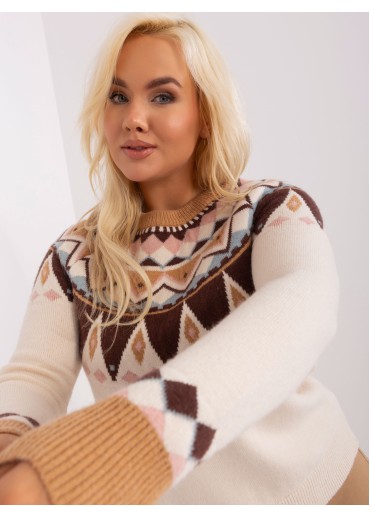 Béžovo hnedý pulóver