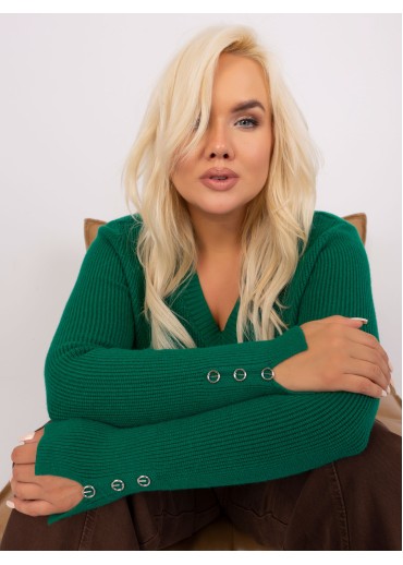 Tmavozelený pulóver