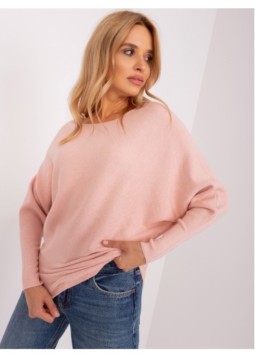 Púdrovo ružový pulóver