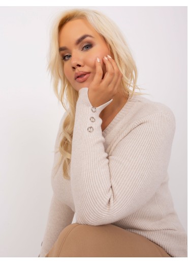 Béžovo hnedý pulóver