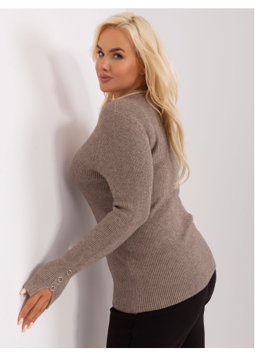 Kapučínovo hnedý pulóver