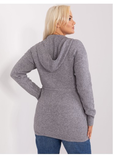 Sivý sveter s kapucňou