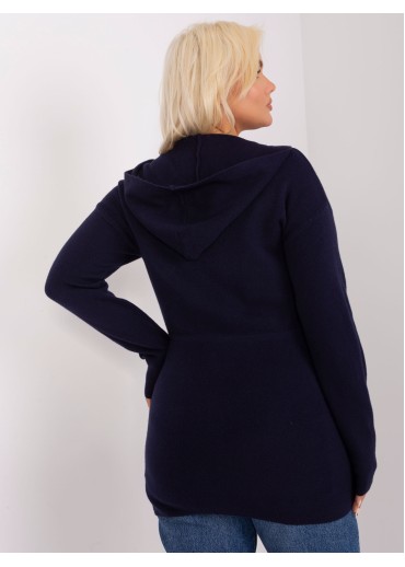 Modrý sveter s kapucňou