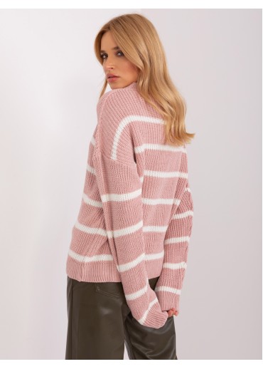 Tmavopúdrovo ružový sveter