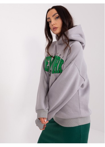 Sivá mikina s kapucňou