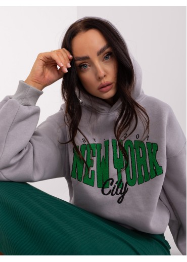 Sivá mikina s kapucňou