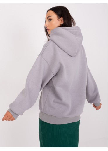 Sivá mikina s kapucňou