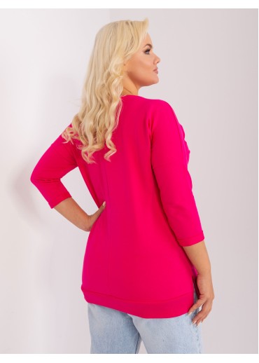 Fuchsiovo ružové tričko s potlačou