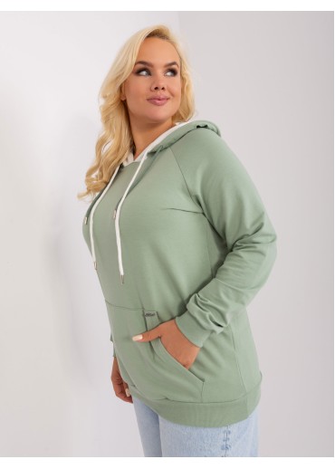 Svetlozelená mikina s kapucňou