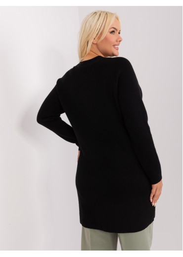 Čierny predĺžený sveter